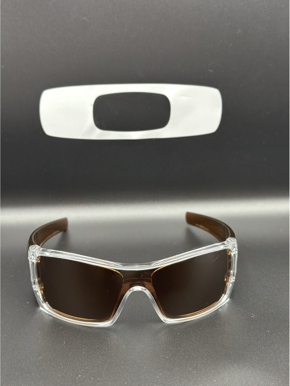 Oakley Batwolf Polished Clear/Rootbeer w/Dark Bronze Lenses
